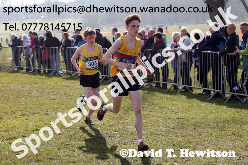 Mens under-20s 2016 Inter Counties Cross Country Champs. and Cross Challenge Final, Cofton Park, Birmingham. Photo: David T. Hewitson/Sports for All Pics